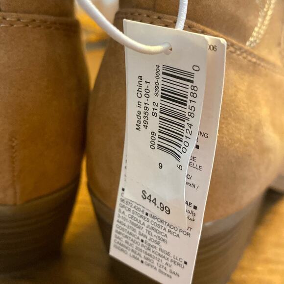 Old Navy faux Caramelized Toffee Leather Western Boot - Picture 6 of 9